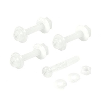 Anti-vibration Plastic Fan Screws Set - White (M4 x 20mm)