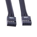 USB 2.0 10 Pin Internal USB Female to Female Ribbon Cable