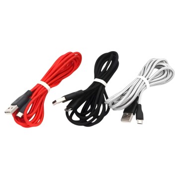 Premium Sleeved Keyboard Cable USB A to Micro USB 200cm