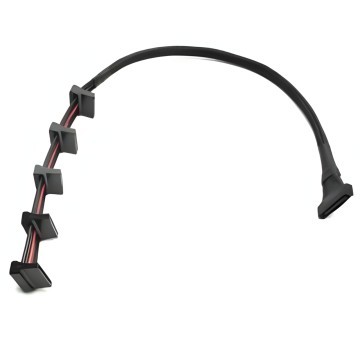 Premium Single Braid Sleeved 5 in 1 SATA Extension Cable
