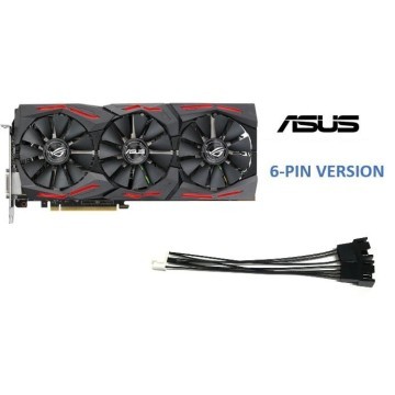 ASUS GPU 6 Pin to Dual 4 Pin PWM 12v Fan Deshroud Adapter Cable