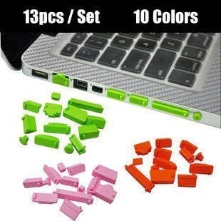 Silicone Anti Dust Port Protective Cover Set for Laptop (13pcs)