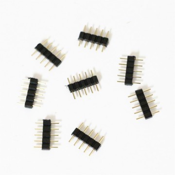 TORCHSTAR 5-Pin LED Strip Connectors - Male Extension Cables For RGBW/RGBWW Light Strips