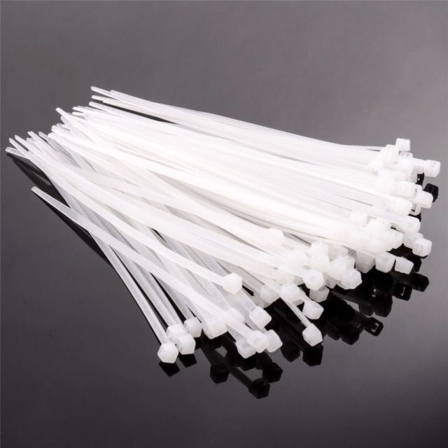 100 PCS Pack 21 Inch White Min 122 LBS Cable Tie Nylon  UL 
