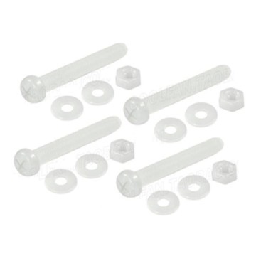 Anti-vibration Plastic Fan Screws Set - White (M4 x 25mm)