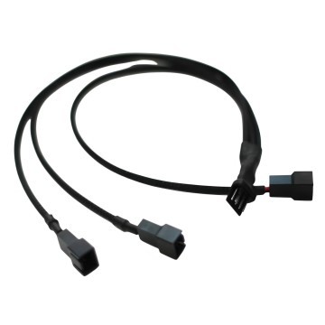 4 Pin Floppy FDD Power to 3 x 3 Pin Fan Power Y Splitter Cable 30cm