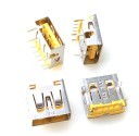 USB Always-On Sleep-and-Charge High-Current 5A Type-A 5-Pin Female Connector AF for PCB Mount (Yellow)