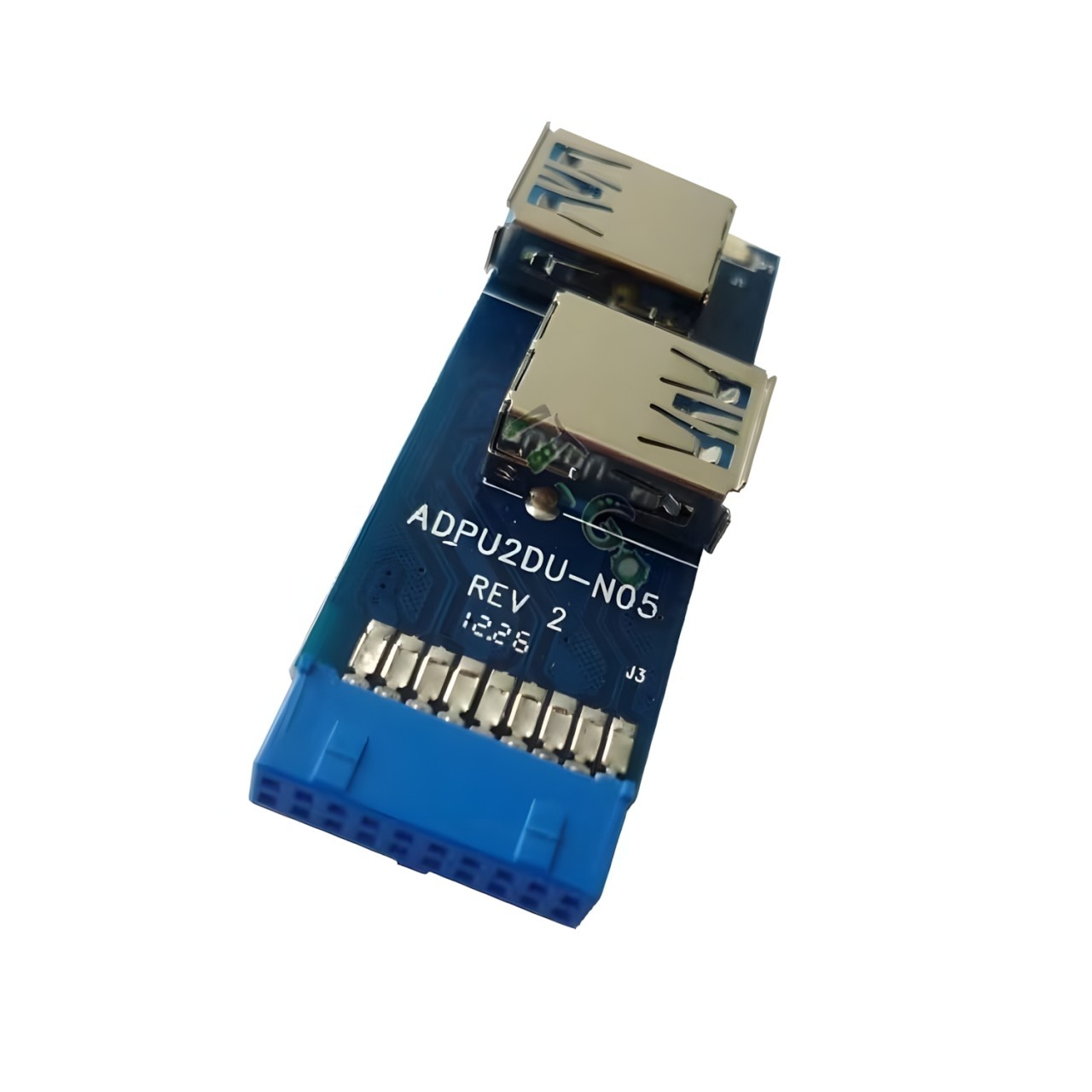 Usb Pcb Adapter Internal USB 19 Pin to Dual 2 x USB Type A Female Adapter PCB Board ...