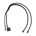 PWN 1 to 2 Fan Splitter Cable Sleeved