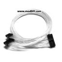 Power Supply Modular Cable 18-Pin + 10-Pin to 20-Pin + 4-Pin (24-Pin) Silver Wire Cable