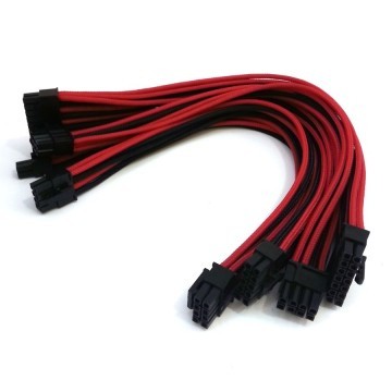 Corsair RM Series Individually Sleeved Modular Cable Set (Black/Red)