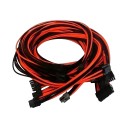 Single Sleeved PSU Modular Cables Set Black Orange for Seasonic