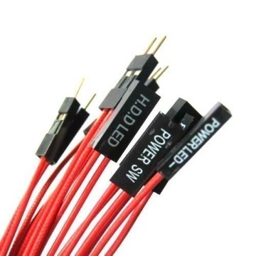 Premium Red Wire Power SW 2-Pin Internal Header Extension Cable (50cm)