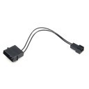 4 Pin Molex Connector Male to 3 Pin Fan Connector Male All Black