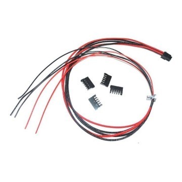 Seasonic X Series Modular Power Supply PSU Single Sleeved SATA x 5 Integrated Cables (Red/Black)