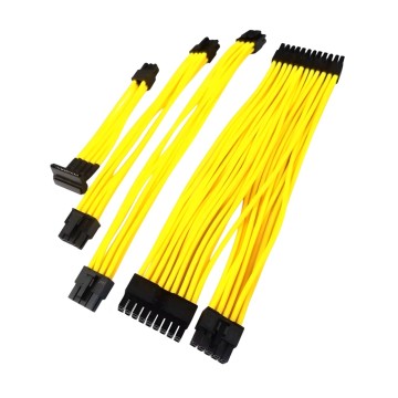 Premium Single Sleeved Modular Cable Set Yellow for Corsair
