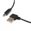 USB 2.0 Type B Male to USB 2.0 Type A Male Left Angle 50cm
