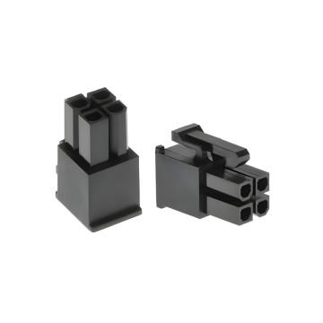 4 Pin Motherboard CPU EPS Power Female Connector Black