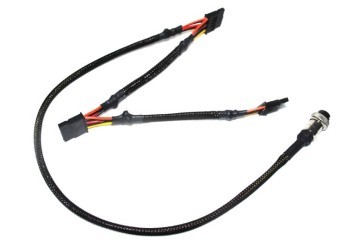 Modulares Netzteil 6Pin auf 3-Port SATA Stromkabel 18AWG Draht 80cm für