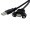 USB 2.0 Type A Extension Cable with Panel Mount Black