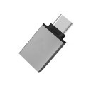 USB 3.1 Type-A Female t USB 3.1 Type-C Male OTG Metal Adapter (Silver)