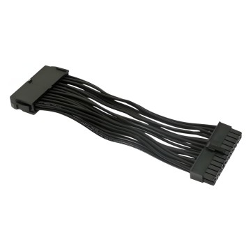 Short 24 Pin ATX Extension Cable 15cm Black