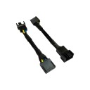 4 Pin CPU PWM Fan to 5 Pin Fan Header Adapter Sleeved Cable 5cm for HP