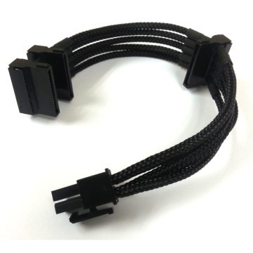 Silverstone ST-45SF-G Premium Single Sleeved SATA Modular Cables (Black)