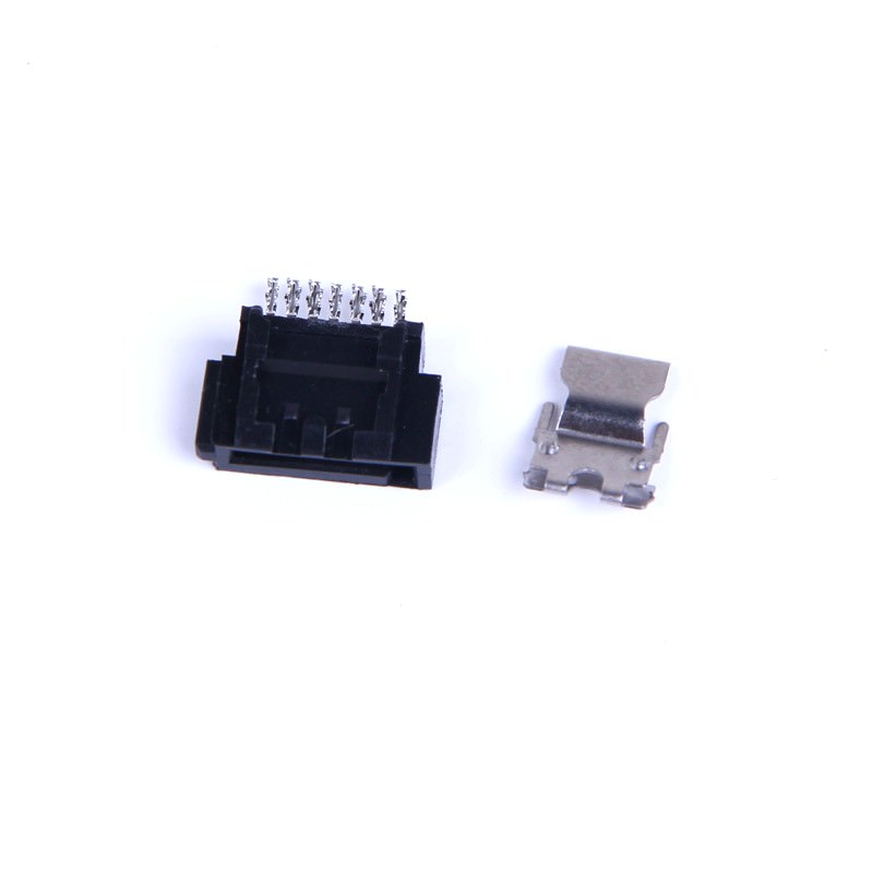 Serial ATA SATA Data Cable Connector for DIY - modDIY.com wiring 1 4 jack connectors diagram 