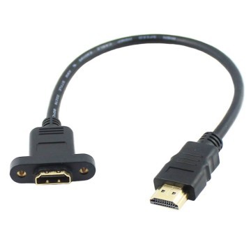 Cable alargador HDMI 30cm macho hembra montaje panel extensor REF C-29