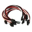 Premium Single Sleeved Modular Cable Set Black Red White for Corsair