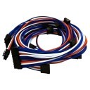 Single Sleeved Modular Cable Set Blue White Orange for Seasonic
