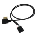 USB 5 Pin Female with Lock to USB 2.0 Type A Male Right Angle 50cm