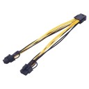 CPU 8 Pin to 2 x PCIE 8 Pin Splitter Cable