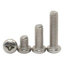 M4.0 x 20mm Silver Screws PM4X20