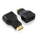 HDMI Female to mini-HDMI Male Adaptor w/Gold Plated Connector