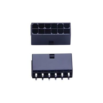 12 Pin PSU Modular Male Header Connector Straight Black