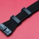 Flat Snap-Close Nylon Cable Clamp Adhesive Back - 5.5cm Black