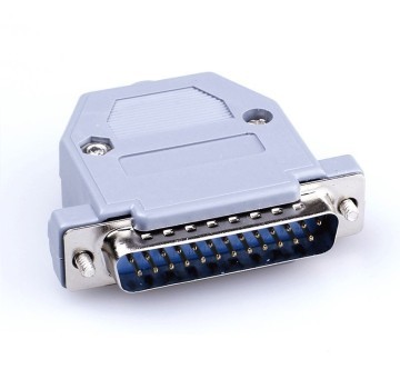 Solder Cup D-Sub DB25 Connector with Plastic Hood Housing (Male)