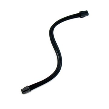 Premium Silicone Wire Single Sleeved 6 Pin PCI-E Extension Cable (Black)