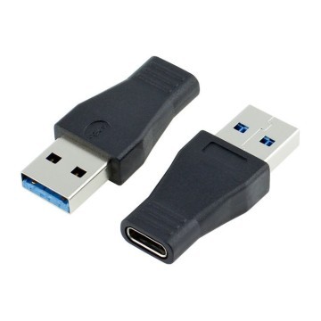 5Gbps USB 3.0 Type-A Male to USB 3.1 Type-C Female Adapter (Black)