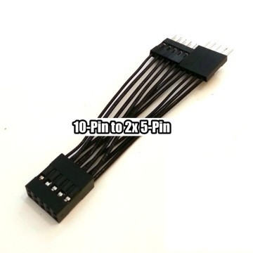 10-Pin USB/AC97/HD-Audio Internal Header to Dual 5-Pin Y Cable (5cm)