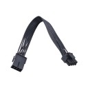Single Braid 8 Pin PCIE VGA Extension Cable 50cm Black