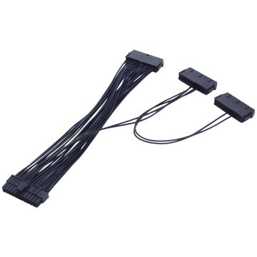 Triple Power Supply Adapter Cable Black