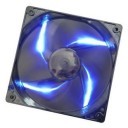 PC Cooler 120mm x 25mm Blue LED Black Fan (1200RPM 18dBA 47CFM) 