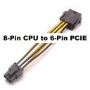 CPU ATX 8-Pin to PCIE 6-Pin Adapter Cable (10cm)