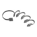 Premium Ribbon Wire 4 Pin Molex to 5 x 4 Pin Adapter Cable Black