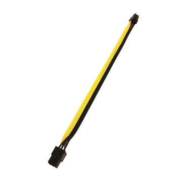 6 Pin to 6 Pin PSU Modular PCIE Cable Black Yellow Ribbon Wire