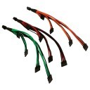 Premium Tailor Made Single Sleeved 6 Pin to 4 x SATA Modular Cable