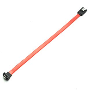 SATA Male to SATA Male Serial ATA Data Cable, 90-degree ends, 25cm